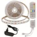 LED-Strip, rgb 4322, 12 v, 60 LEDs, eek: g, 36 w, 2400 lm, mit Fernbedienung, 5 m - Optonica