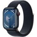 Apple Watch Series 9 GPS + Cellular 41mm Aluminium Smartwatch (4,1 cm/1,61 Zoll, Watch OS 10), Sport Loop, schwarz