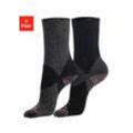 Wandersocken, schwarz+anthrazit, Gr.35/38