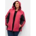 Funktions-Winterjacke mit Kontrastdetails, rot-schwarz, Gr.42