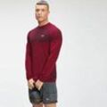 MP Herren Essential Seamless Langarmshirt — Wine Marl - XS