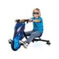 Elektro-Drift-Trike für Kinder, Drift-Scooter, bis zu 15km/h, drosselbar, Hupe, LED-Driftrollen 360° (Space Blue)