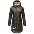 NAVAHOO Damen Funktions Jacke Regen Mantel Outdoor Parka Wasserdicht mit Kapuze Dancing Umbrella