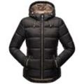 MARIKOO Damen Jacke Steppjacke Übergangsjacke Stepp Herbst gesteppt mit Kapuze Leandraa