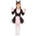Kätzchen-Kostüm für Kinder, schwarz/rosa