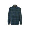 Flanell-Hemdjacke - Blau/Kariert - Gr.: M