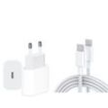 Ventarent Schnellladegerät USB C passt für iPhone 15 / Pro / Max / Plus & iPad USB-Ladegerät (2,22 mA, Set, 2-tlg., 1 x Adapter 20 Watt + 1x Ladekabel USB-C auf USB-C 2 Meter, Fast Charging), weiß