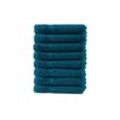 Zestri Handtücher COMFORT Frottier Gästetücher Handtuch Duschtuch Badetuch Waschlappen, Gästehandtuch 8er-Set, Frottee 30x50 50x100 70x100 100x150 cm, blau