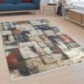 Paco Home - Kurzflor Wohnzimmer Teppich Abstraktes Design Modern Mosaik Optik Bunt 80x150 cm