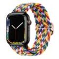XDeer Uhrenarmband Nylon Loop Armband für Apple Watch Armband 38/40/41mm und 42/44/45mm, elastisches Stoff Geflochtenes Sport Band für iWatch Series 7, bunt