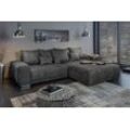 riess-ambiente Big-Sofa ELEGANCIA 285cm grau, Einzelartikel 1 Teile, XXL Couch · Microfaser · mit Federkern · inkl. Kissen · Design, grau