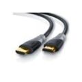 CSL HDMI-Kabel, 2.0b, HDMI Typ A (200 cm), 3fach geschirmt, Ultra HD, Full HD, 3D, High Speed mit Ethernet - 2m, grau|schwarz