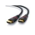 CSL HDMI-Kabel, 2.0b, HDMI Typ A (25 cm), 4K Ultra HD, UHD, Full HD, 3D, ARC, High Speed mit Ethernet - 0,25m, rot|schwarz