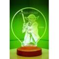 Geschenkelampe LED Nachttischlampe Star Wars Meister Yoda 3D Nachtlicht Geschenk für Jungen