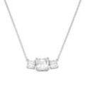 Collier GIORGIO MARTELLO MILANO "Mittelteil mit Zirkonia, Silber 925", weiß, Halsketten, Damen, 45cm, Silber 925 (Sterlingsilber)