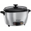 RUSSELL HOBBS Reiskocher 23570-56 MaxiCook, 1000 W, groß: 2,5 l, antihaftbeschitet, inkl. Dampfkorb, Reislöffel&Messbecher, schwarz|silberfarben