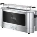 RUSSELL HOBBS Toaster Elegance 23380-56, 1 langer Schlitz, 1420 W, Glasdesign und Edelstahl, schwarz|silberfarben