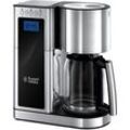 RUSSELL HOBBS Filterkaffeemaschine Elegance 23370-56, 1,25l Kaffeekanne, 1x4, 1600 Watt, schwarz|silberfarben