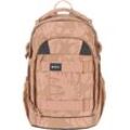 LÄSSIG Schulrucksack Origin Bold, leaves caramel, aus recyceltem Material, braun