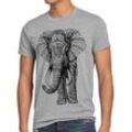 style3 Print-Shirt Herren T-Shirt Ink Elefant elephant zoo urlaub, grau