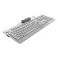 CHERRY SECURE BOARD 1.0 - Tastatur - mit NFC - Deutsch - Weiß/Grau