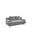 Sun Garden Benfeld Schlafsofa 196x93x92 cm mit Stauraumfunktion und Kissen Grau