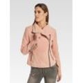 Carlo Colucci Lederjacke Damen, rosa