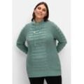 Longpullover mit Strukturmuster in Biesen-Optik, jade, Gr.46