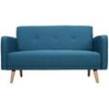 Sofa skandinavisch 2 Plätze Blau ULLA