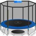 KESSER® - Trampolin TÜV Rheinland GS Zertifiziert Komplettset mit Sicherheitsnetz, Leiter, Randabdeckung & Zubehör Kindertrampolin Gartentrampolin Belastbarkeit 150 kg