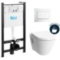 Roca - WC-Pack Vorwandelement Active + Vitra Wand-WC + WC-Sitz softclose + Betätigungsplatte ( ActiveS50softclose-1-DE)