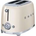 Smeg Toaster TSF01CREU, für 2 Scheiben, 950 W, beige