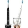 PHILIPS Sonicare HX9914/57 DiamondClean 9000 Doppelpack Elektrische Zahnbürste Schwarz/Rose Gold, Reinigungstechnologie: Schalltechnologie