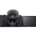 SONY ZV-1 Vlogging Kamera, seitlich klappbares Selfie-Display, 4K Digitalkamera Schwarz, 2.7x opt. Zoom, Xtra Fine Selfie-Touchdisplay, WLAN