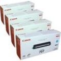 4 Canon Toner 707 Multipack BK C M Y 4-farbig