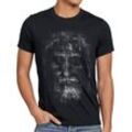 style3 Print-Shirt Herren T-Shirt Grabtuch jesus sohn gott bibel kirche kirchentag turin gottes dom, schwarz