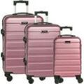 Fabrizio Worldpack Phoenix Kofferset S/M/L 4 Rollen - Rosa