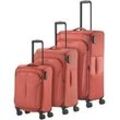 travelite Croatia Kofferset S/M/L 4 Rollen - Rot