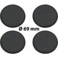 4 x Ø 69 mm Polymere Aufkleber / Carbon-Optik / Nabenkappen, Felgendeckel