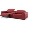 Leder Relaxsofa LENOLA Kinosofa Ledercouch - rot