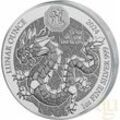 1 Unze Silbermünze Ruanda Lunar Drache 2024 - polierte Platte