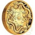 2 Unzen Goldmünze Australien Drache & Drache 2019 - High Relief - polierte Pl...