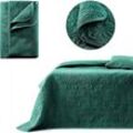 Room99 - Tagesdecke Steppdecke Decke Bettüberwurf Muster Leila Doppelseitig Elegantes Muster (Dark Green, 200 x 220 cm)