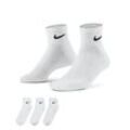 Nike Everyday Cushioned Trainings-Knöchelsocken (3 Paar) - Weiß