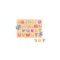 Tooky Toy Kinder Alphabet Puzzle Holz TY852 bunte Buchstaben Steckspiel aus Holz bunt