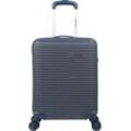 GLOBETROTTER 4-Doppelrollen-Trolley, Hartschale, Emblem, TSA-Schloss, blau