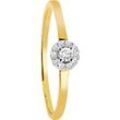 MONCARA Damen Ring, 375er Gelbgold mit 11 Diamanten, zus. ca. 0,10 Karat, gold, 54