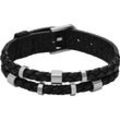 FOSSIL Herren Armband "JF04473040", Leder/Edelstahl, schwarz, 99