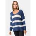 PM SELECTED Damen Warmer Strickpullover Pullover mit Candy Stripes in Einheitsgröße PM67