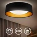 Led Deckenlampe Textilschirm Stoff Deckenleuchte 18W schwarz-gold Schlafzimmer - 10